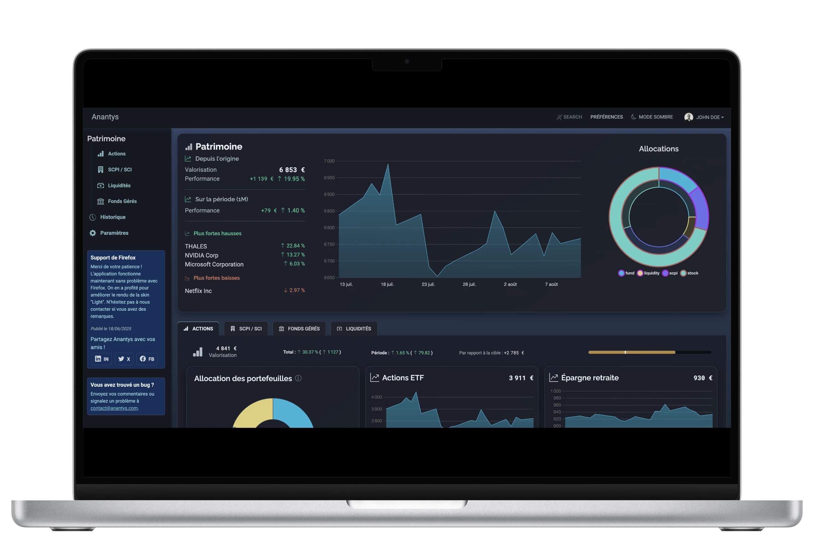 Anantys preview on MacBook Pro
